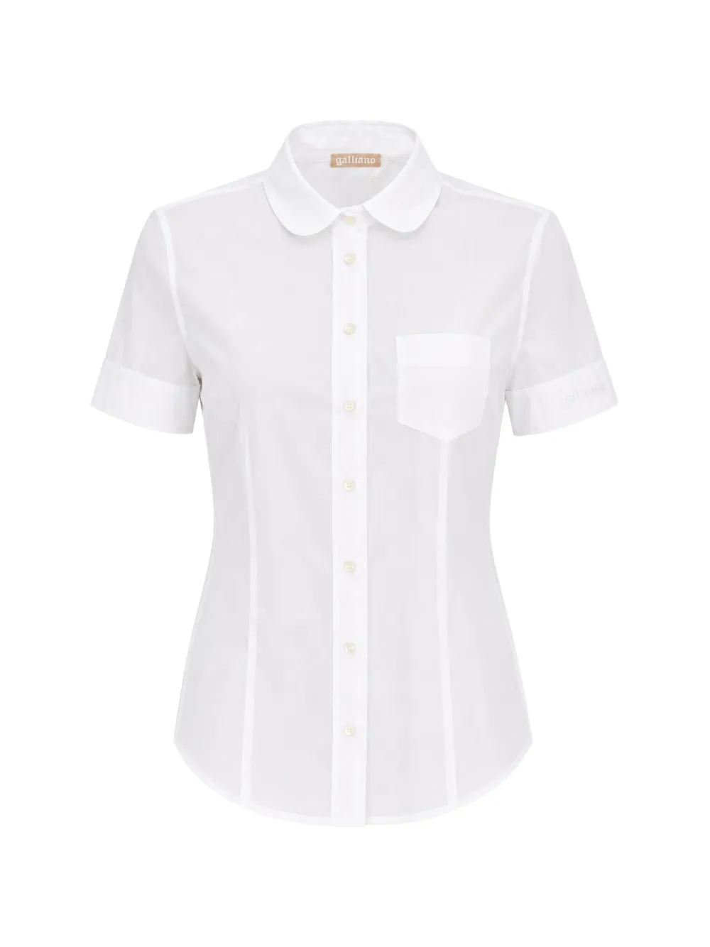 John Galliano Camicia con colletto alla Peter Pan - Bianco