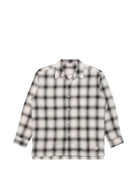 Edwin check-print open-collar shirt