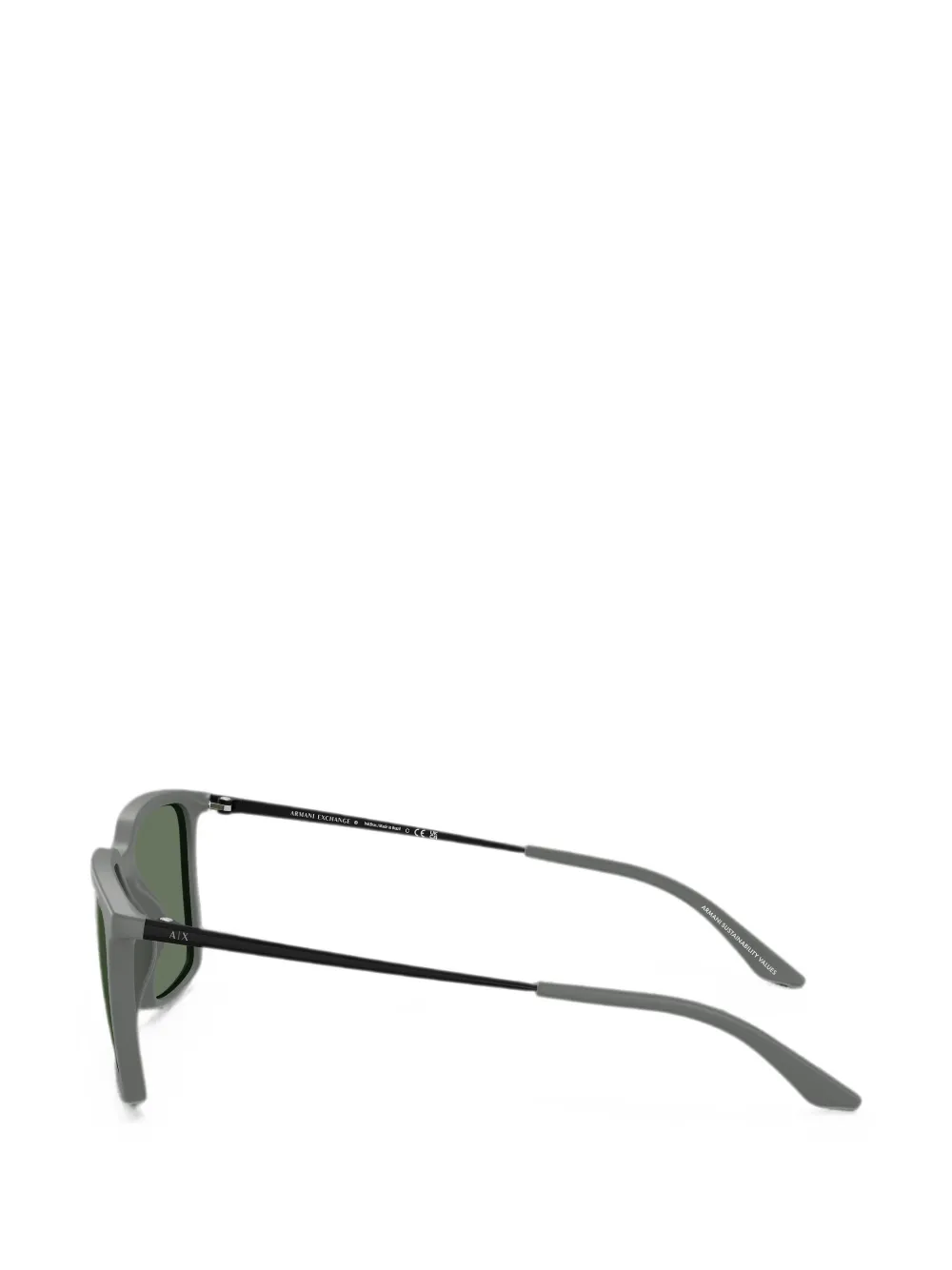 Armani Exchange Zonnebril met vierkant montuur en matte afwerking Grijs