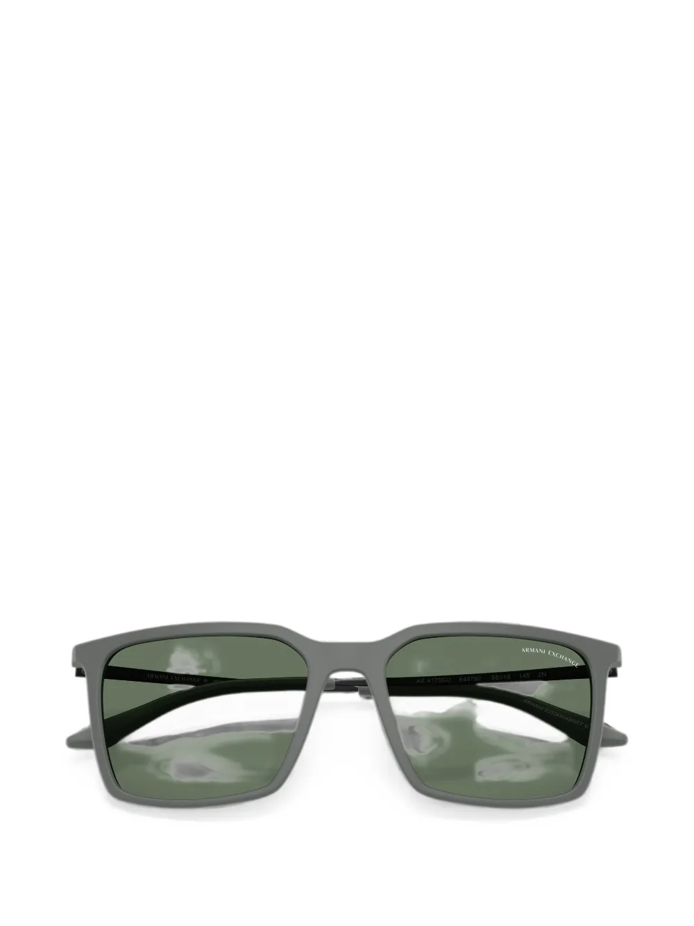 Armani Exchange Zonnebril met vierkant montuur en matte afwerking Grijs