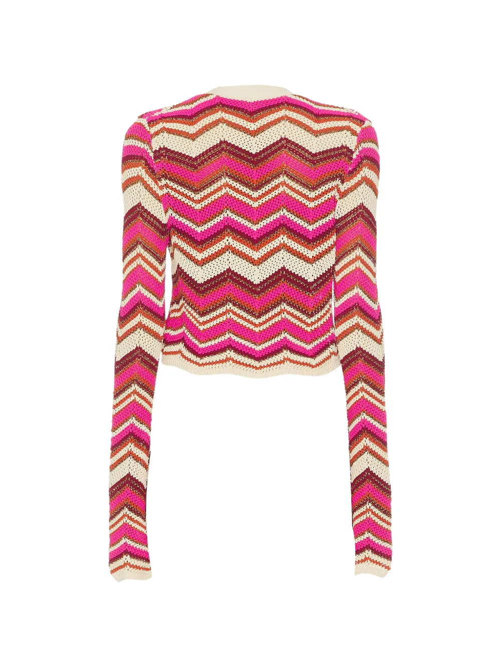 Devon Windsor Cropped vest met chevron-streep Roze
