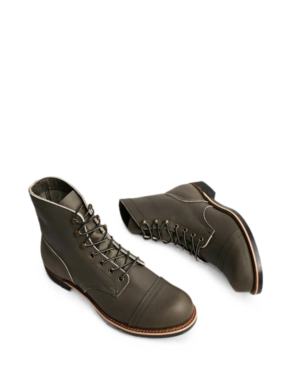 Red Wing Shoes Iron Ranger biker boots Groen