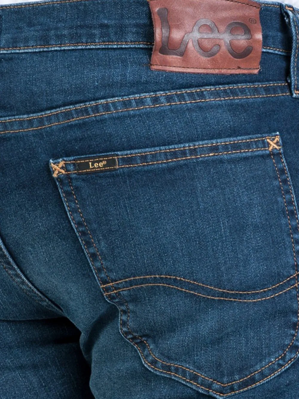 LEE Luke skinny jeans met logopatch Blauw