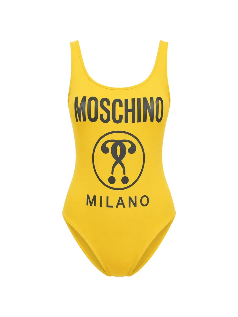 Moschino Costume da bagno con scollo ampio e logo - Giallo