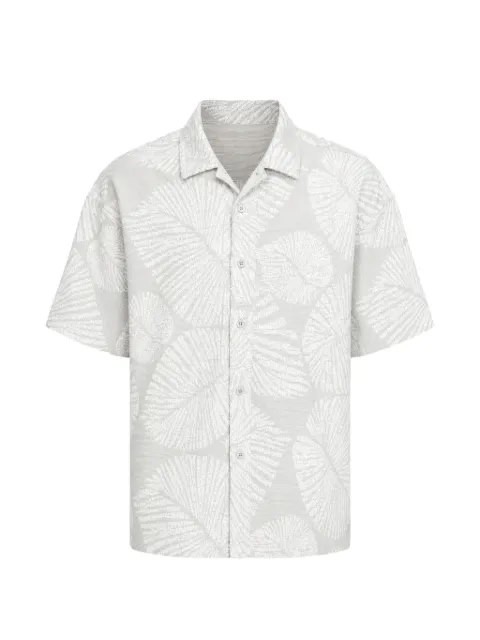 Revolution Now leaf-print short-sleeved shirt