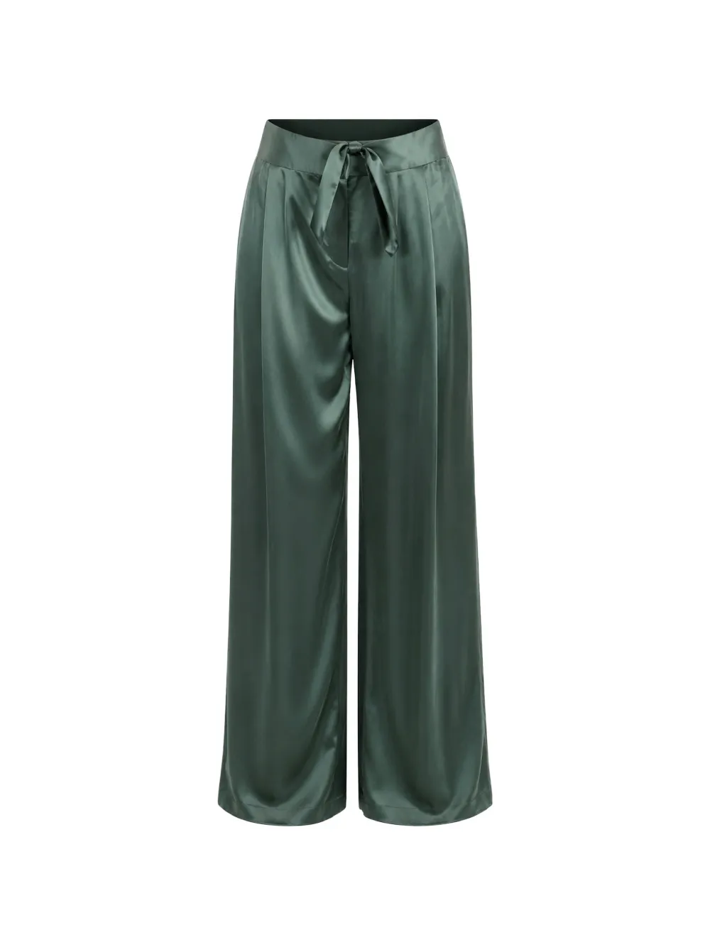 The Sei pleated satin-finish trousers