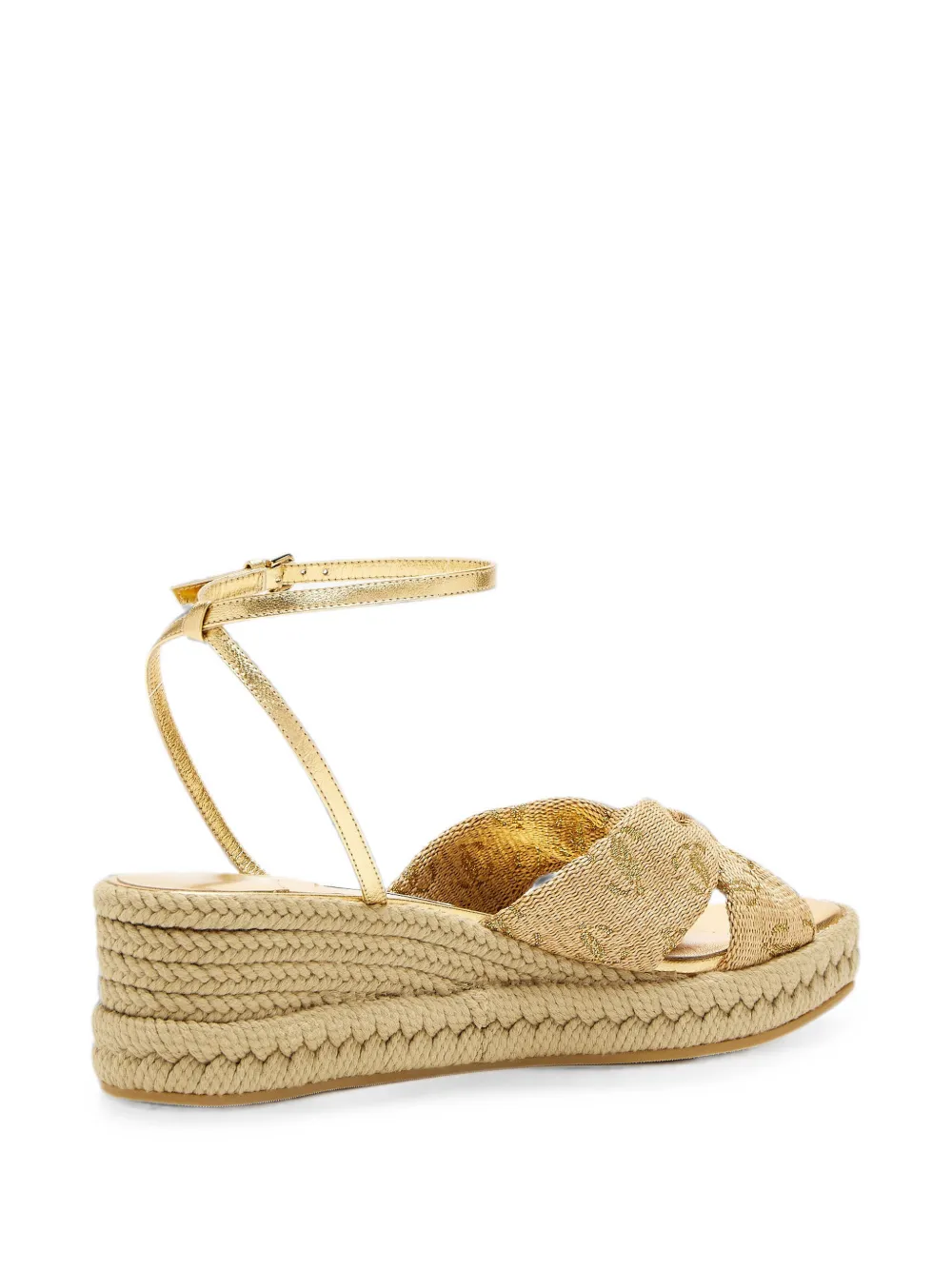 Jimmy Choo Aella wedge sandals Goud