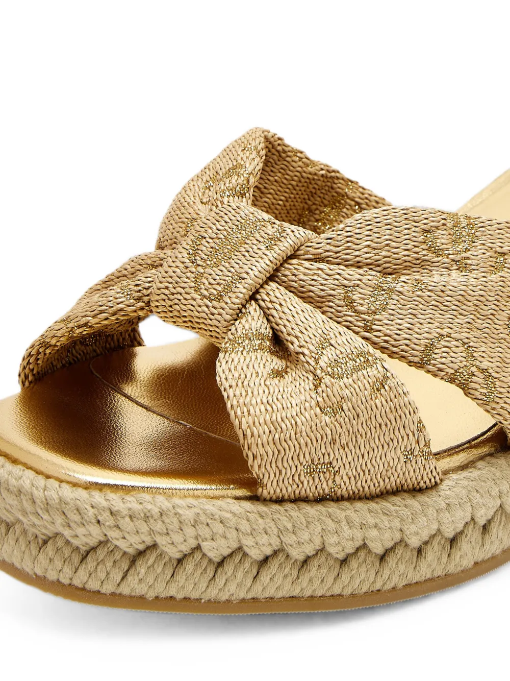 Jimmy Choo Aella wedge sandals Goud