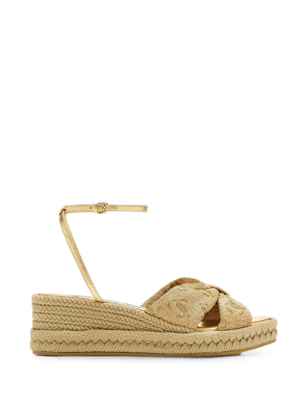 Jimmy Choo Aella wedge sandals Goud