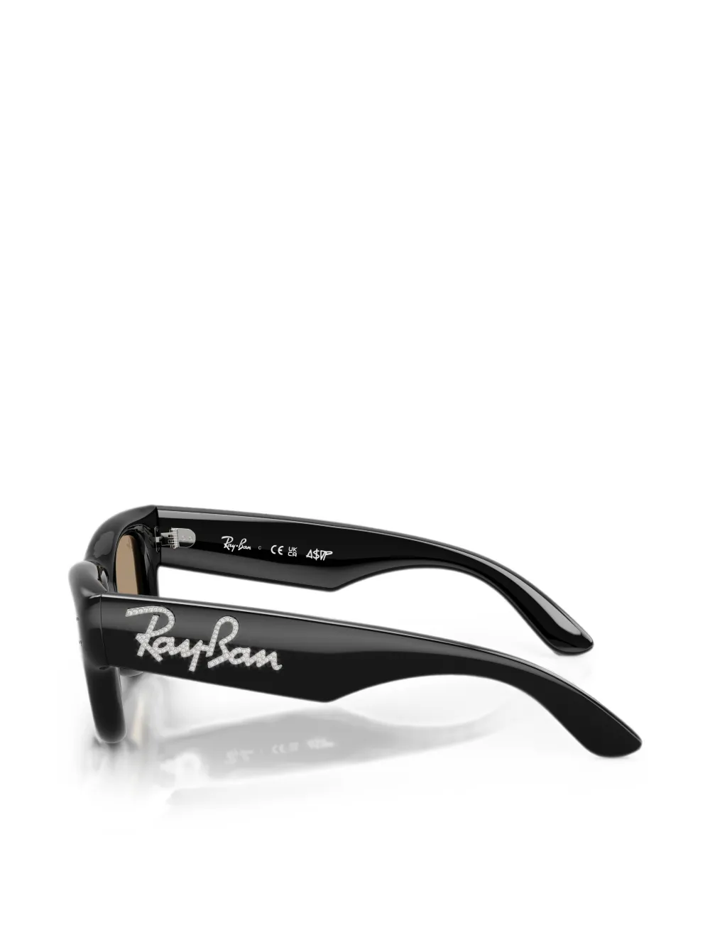 Ray-Ban x A$AP Rocky Wayfarer Puffer Crystal Edition zonnebril Zwart