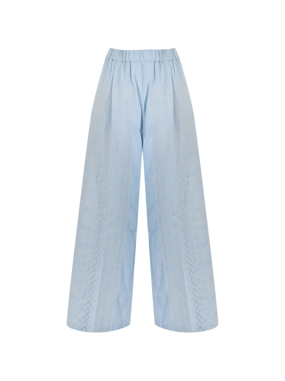 Semicouture Pantaloni a palazzo con ricamo - Blu