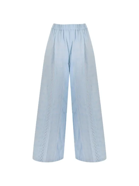 Semicouture pantalones palazzo con bordado