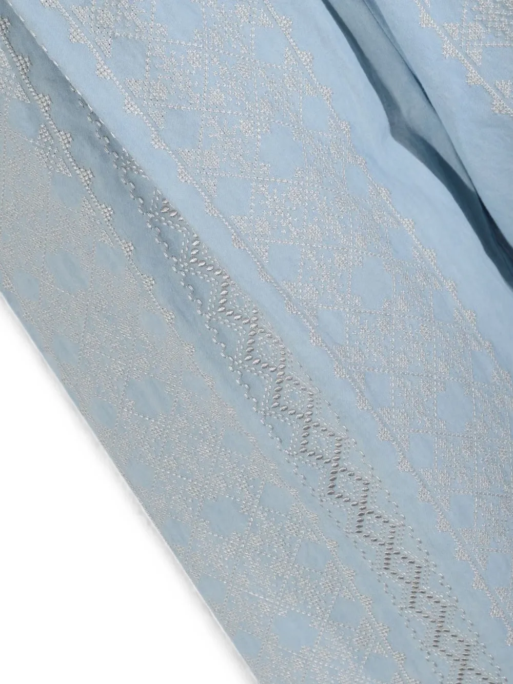 Semicouture Palazzo broek met borduurwerk Blauw