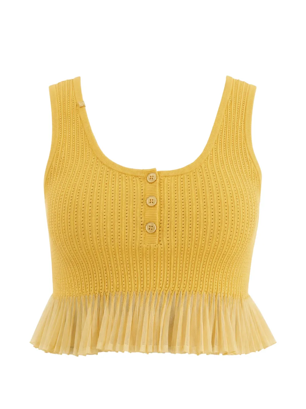 Elisabetta Franchi ribbed top - Gelb