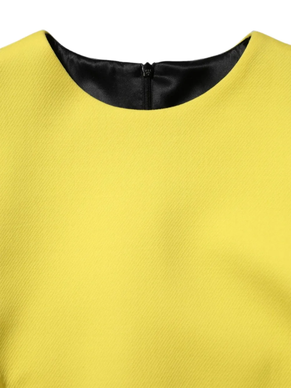 Dolce & Gabbana Mini-jurk met diagonale weving en lange mouwen Geel