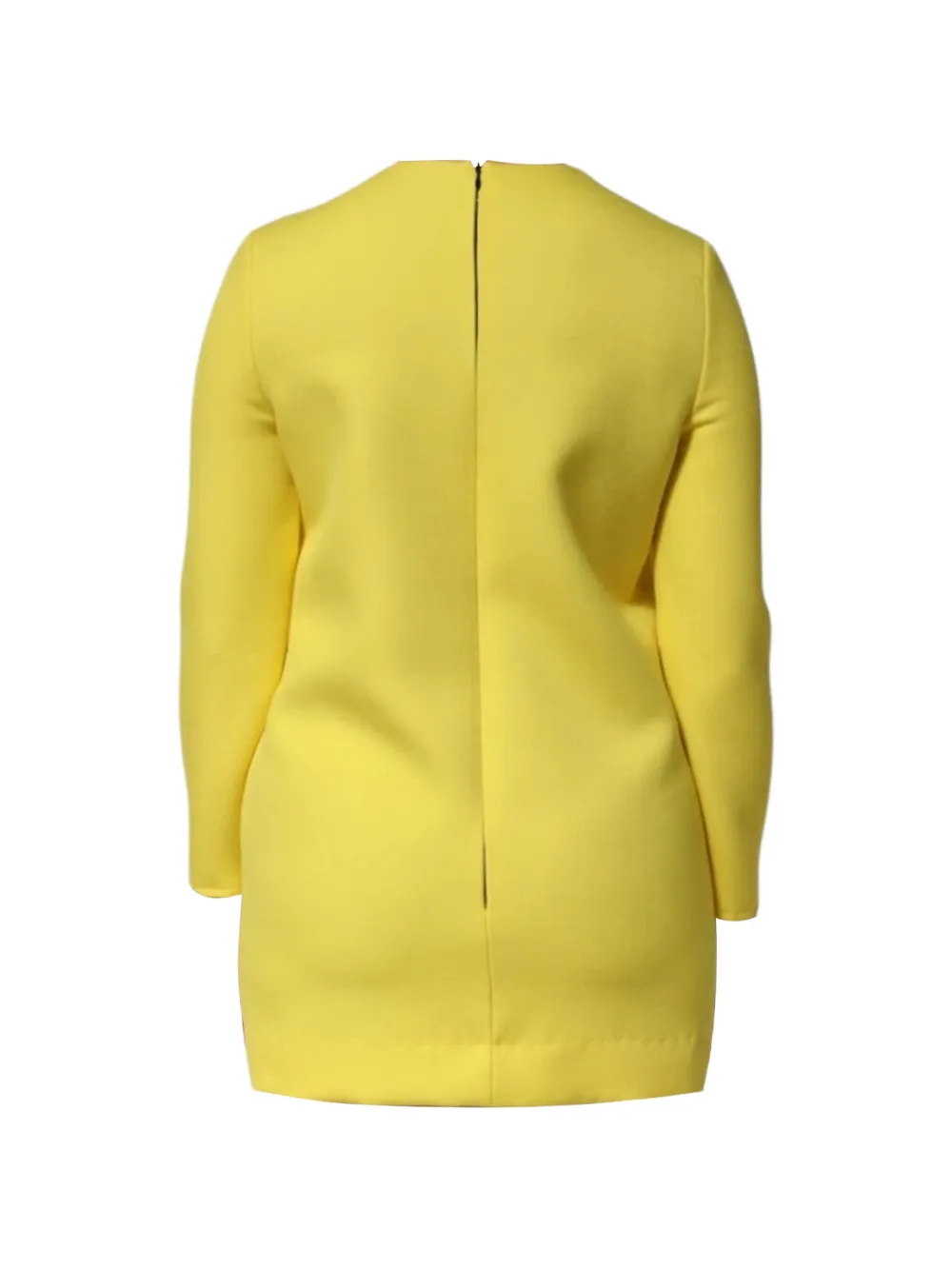 Dolce & Gabbana Mini-jurk met diagonale weving en lange mouwen Geel
