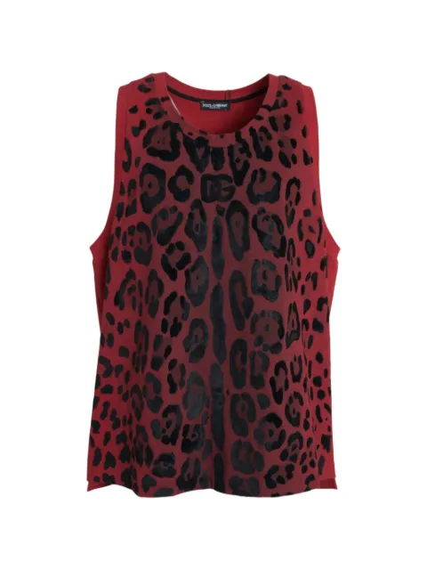 Dolce & Gabbana Tanktop met luipaardprint en textuur
