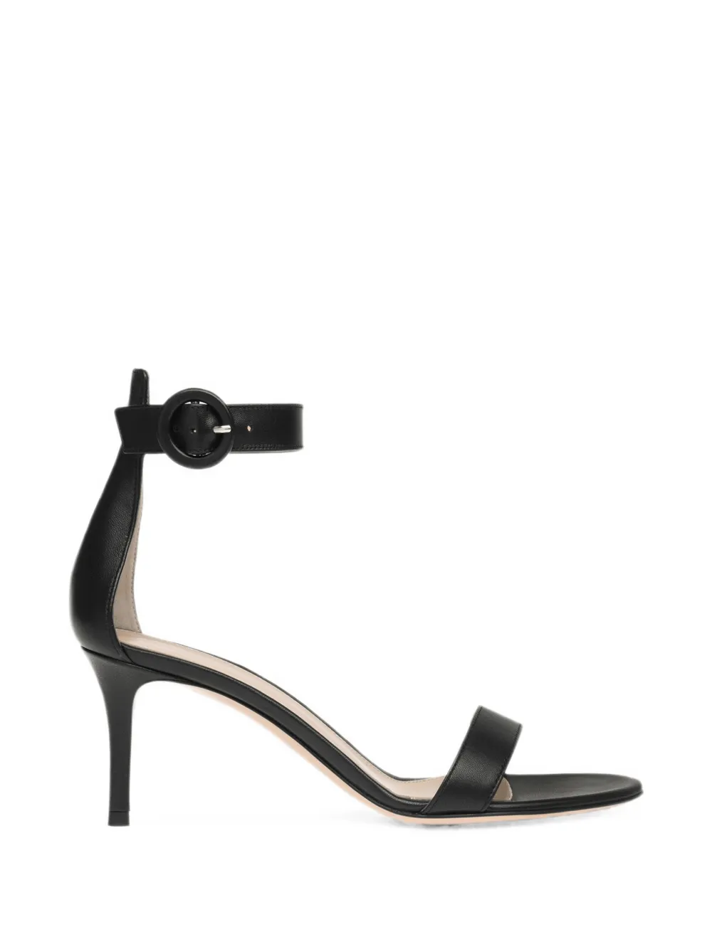 Gianvito Rossi Portofino buckle-fastening leather sandals Zwart