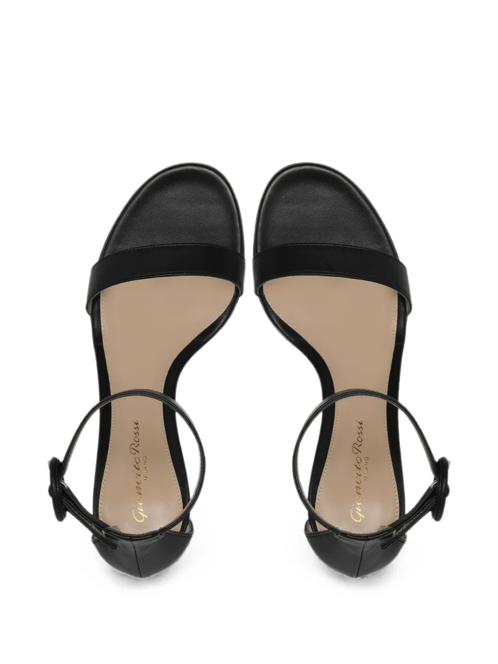Gianvito Rossi Portofino buckle-fastening leather sandals Zwart