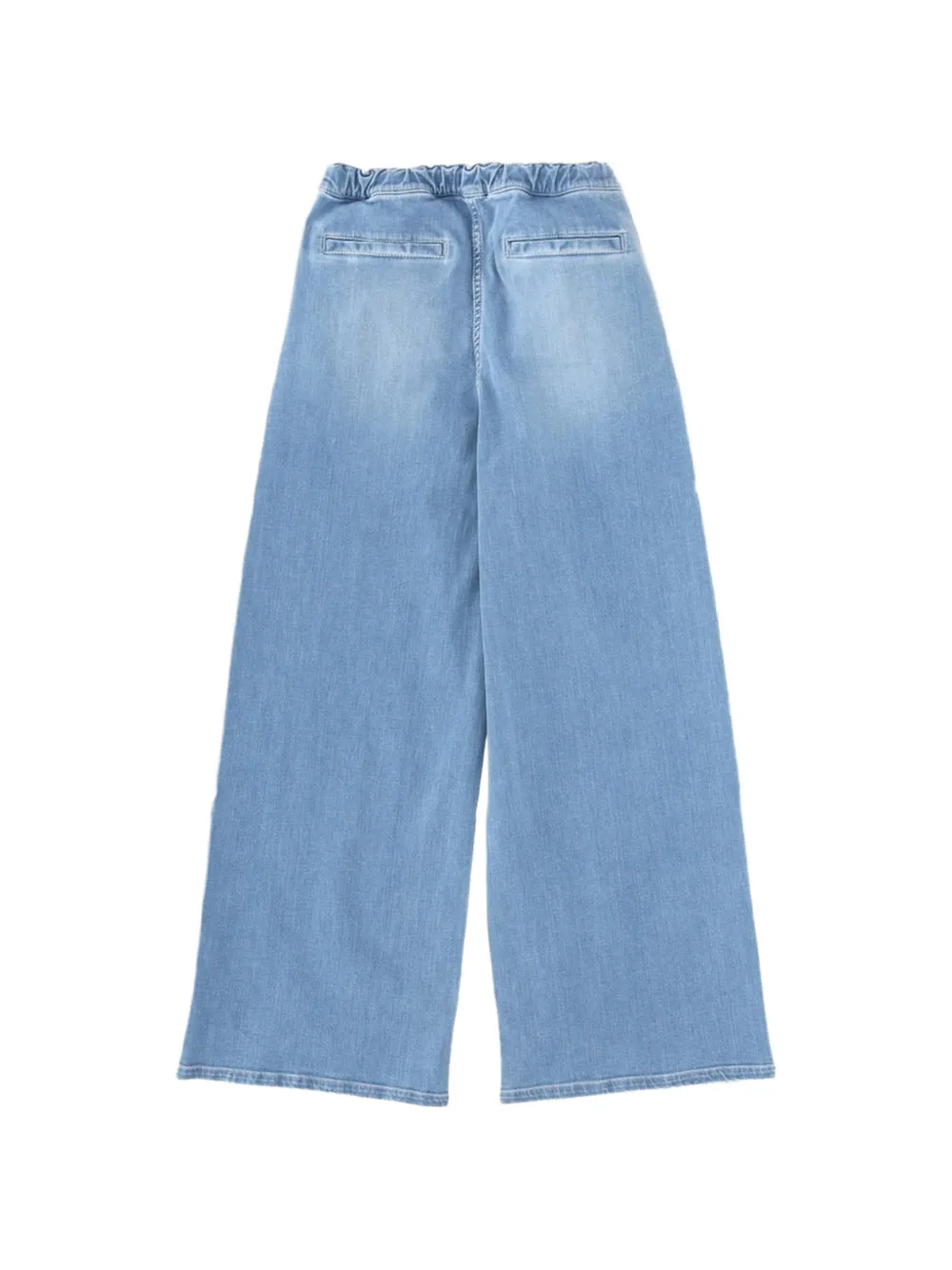 Balmain Kids Palazzo broek met knoop-detail Blauw