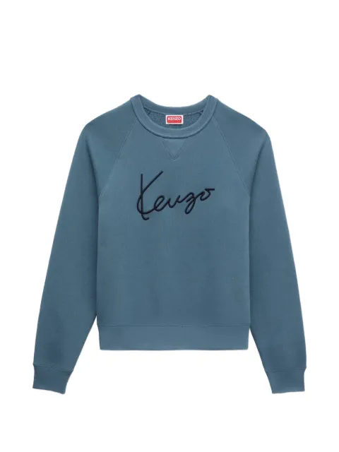 Kenzo suéter Signature con logo bordado y mangas raglán