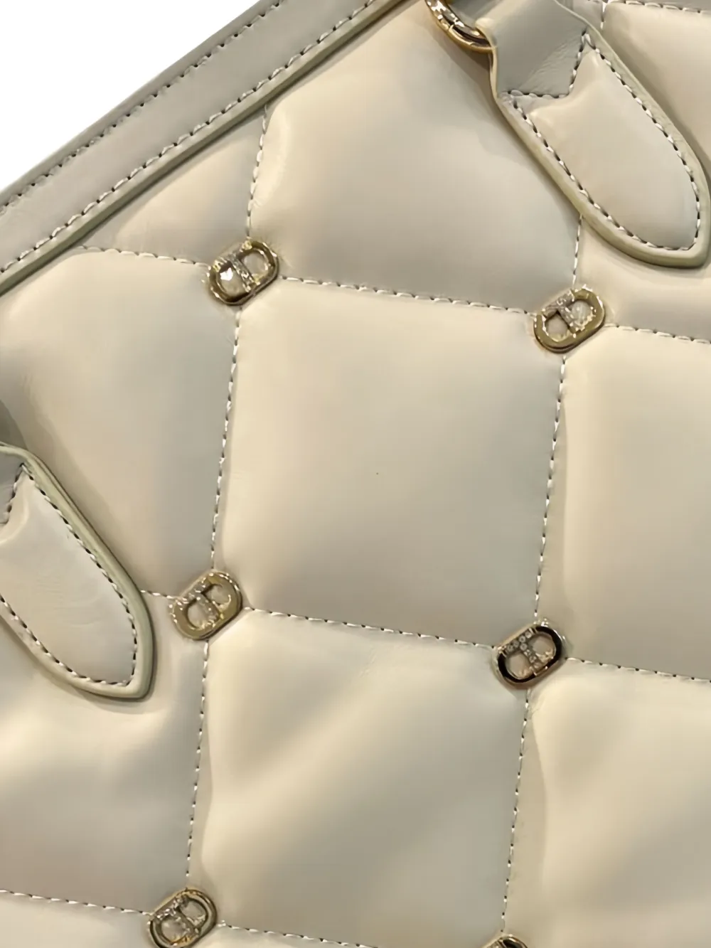 TWINSET Schoudertas met logoplakkaat Beige