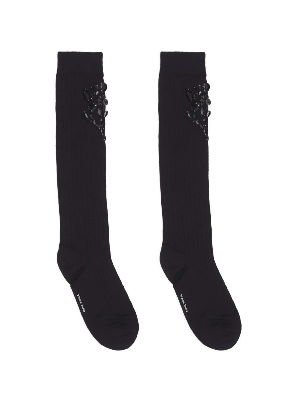 Simone Rocha Calzini Poppy con cristalli - Nero