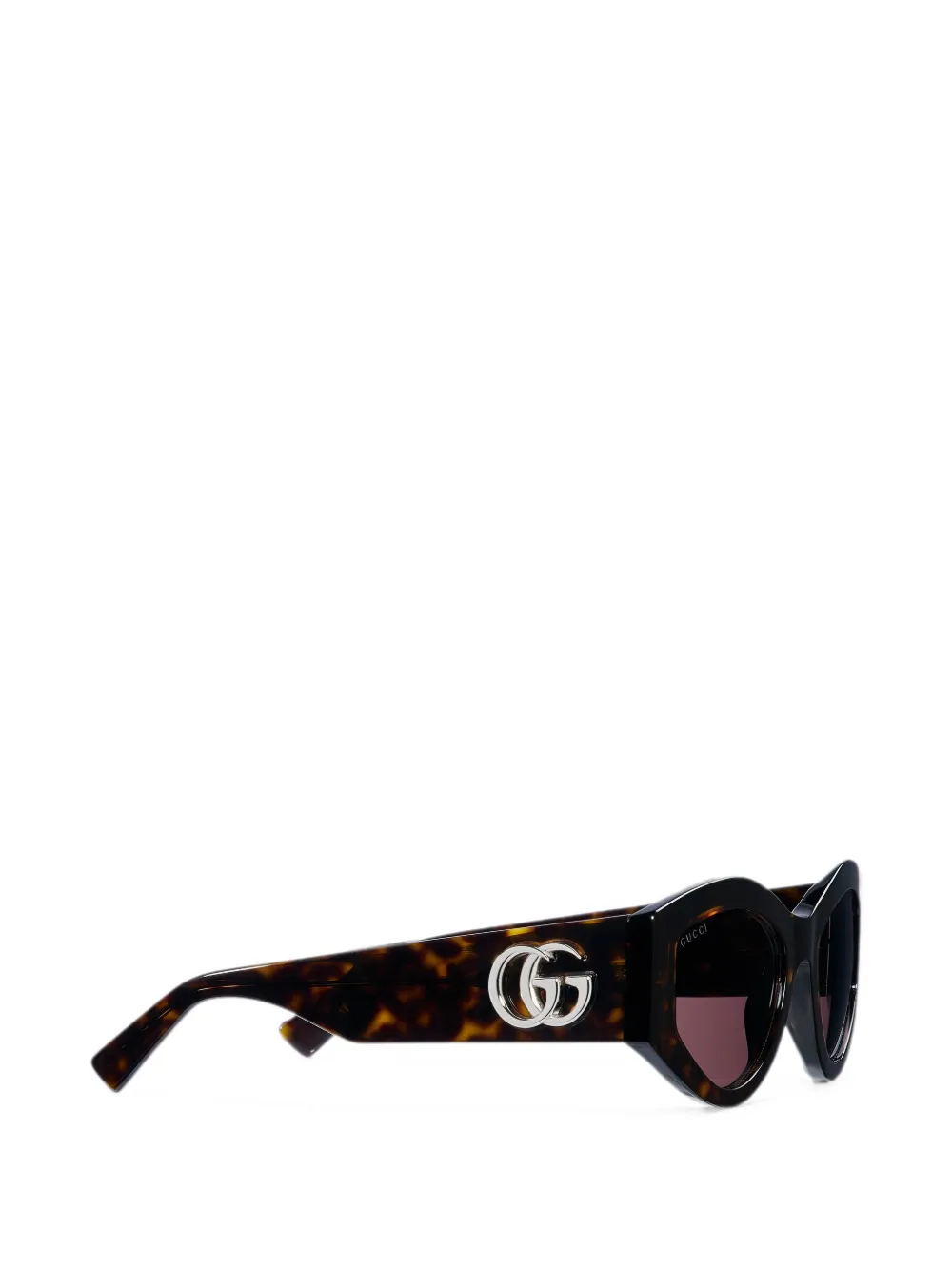 Gucci Eyewear Zonnebril met ovalen montuur Bruin
