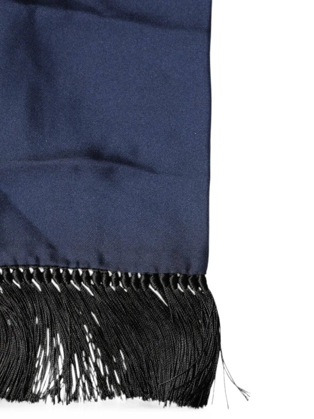 Dolce & Gabbana Twill sjaal met franje Blauw