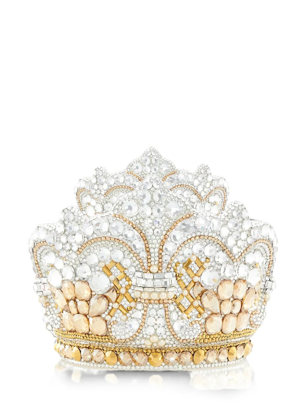 Judith Leiber crystal-embellished clutch bag - Weiß
