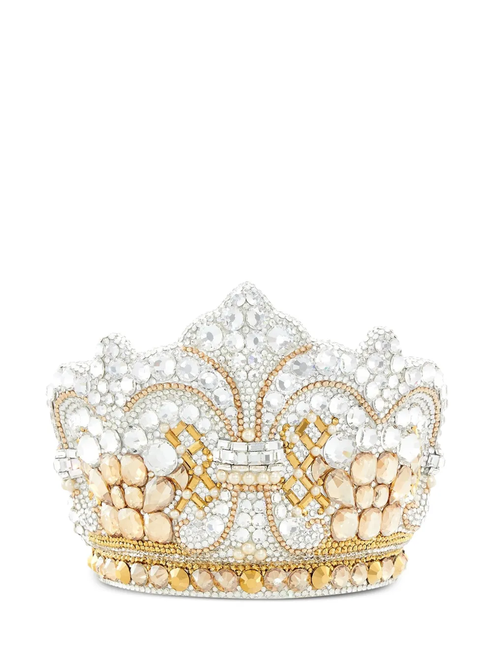 Judith Leiber crystal-embellished clutch bag - Weiß