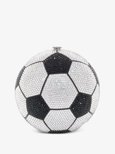 Judith Leiber crystal-embellished soccer ball clutch bag