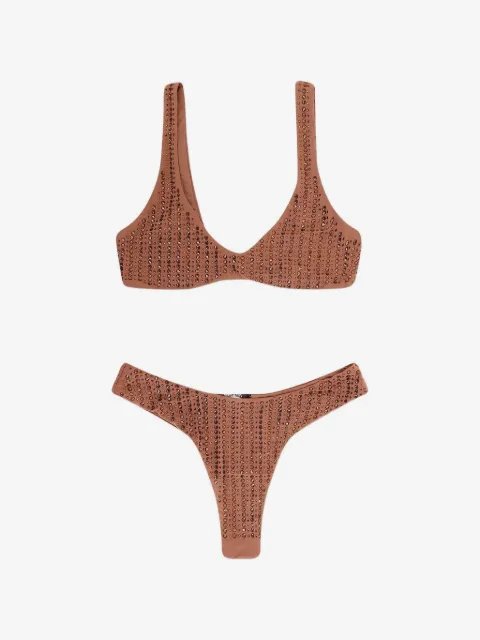 VENUJA bikini tipo bandeau con detalles de cristal