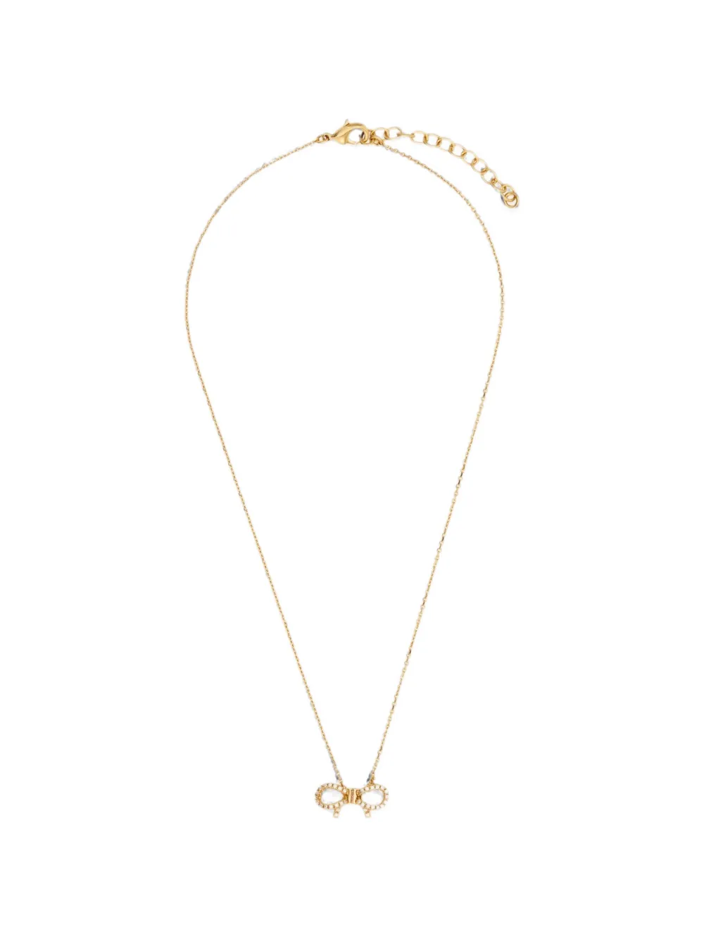 Ferragamo Collana con fiocco Vara e cristalli - Oro