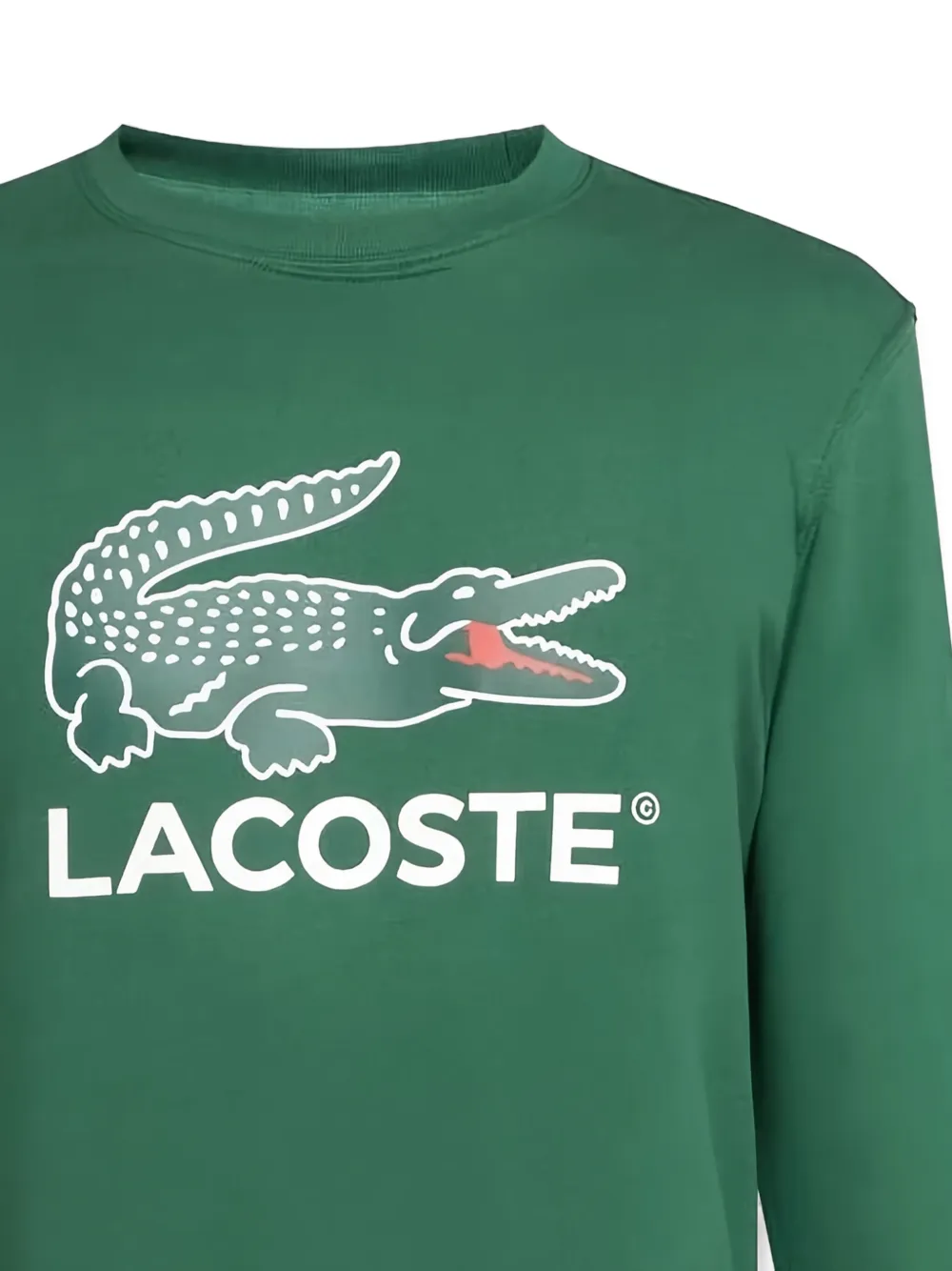Lacoste Sweater met logoprint Groen
