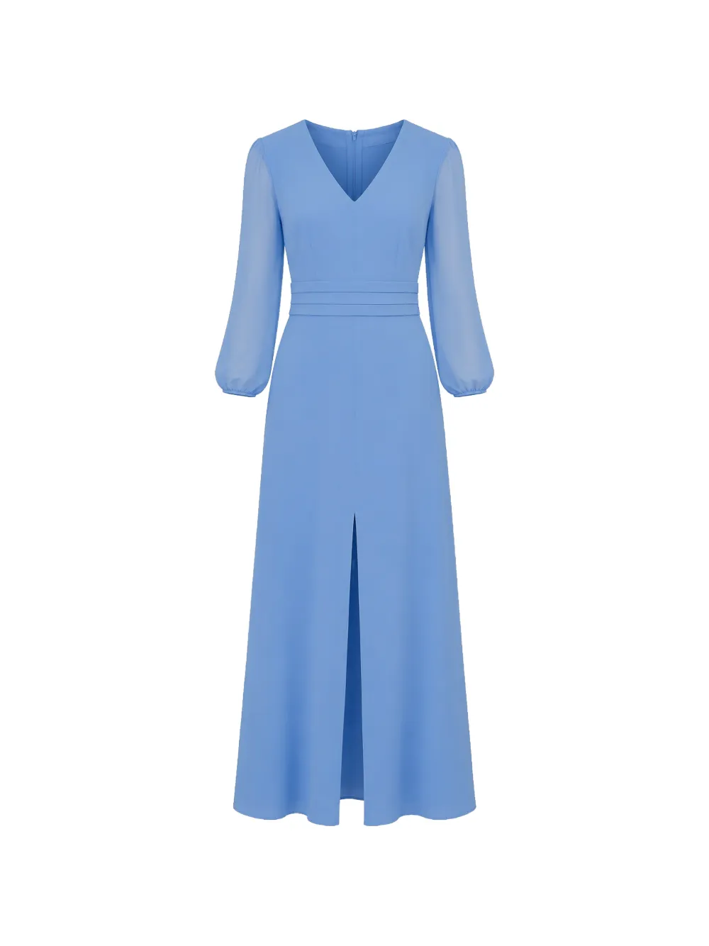 Patrizia Pepe chain-detail pleated-waist maxi dress · 38