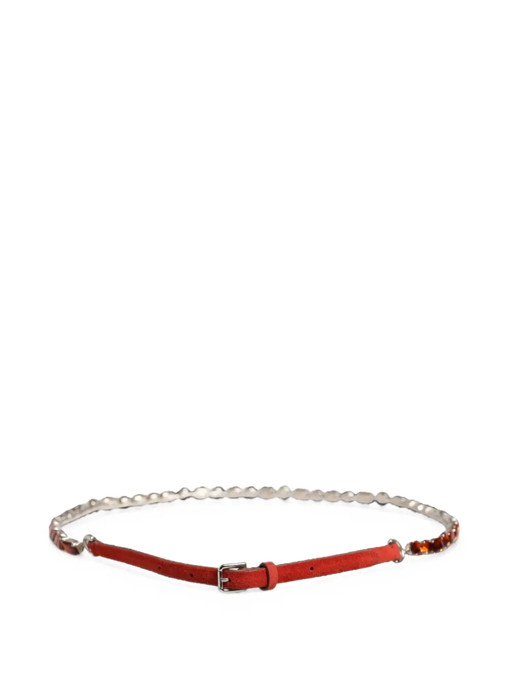 Dolce & Gabbana Cintura a catena con cristalli - Rosso