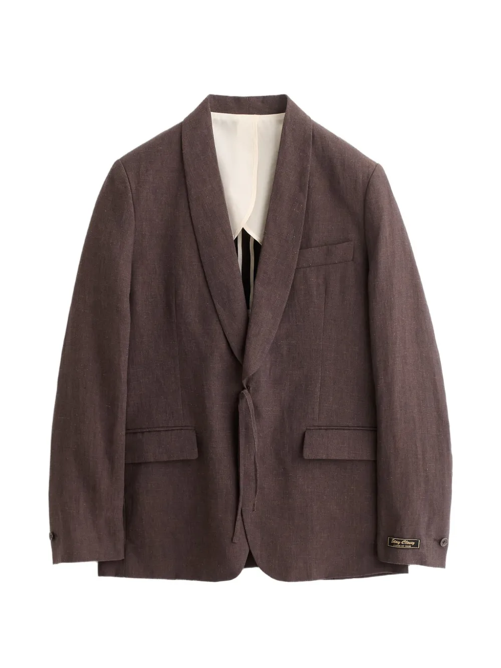 A Kind of Guise Blazer Shinji con revers a scialle - Marrone