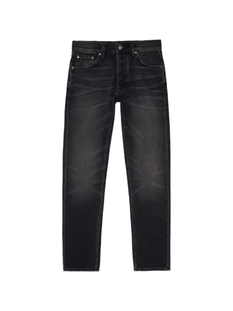 Nudie Jeans Solid Ollie faded-effect whiskered jeans