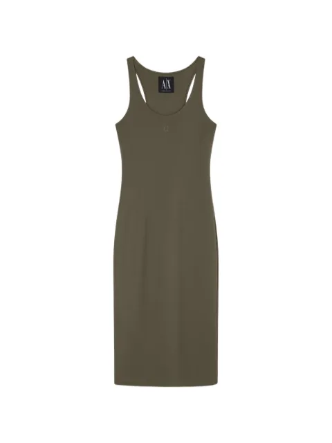 Armani Exchange midi Icon logo-embroidered dress