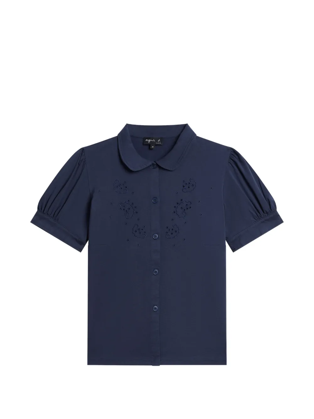 agnès b. Tamarin broderie-anglaise puff-sleeve blouse