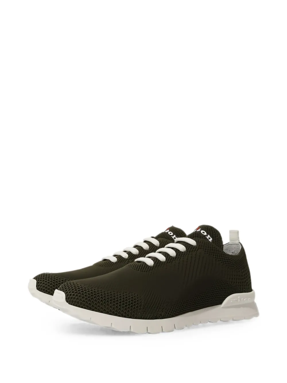 Kiton knitted lace-up sneakers Groen