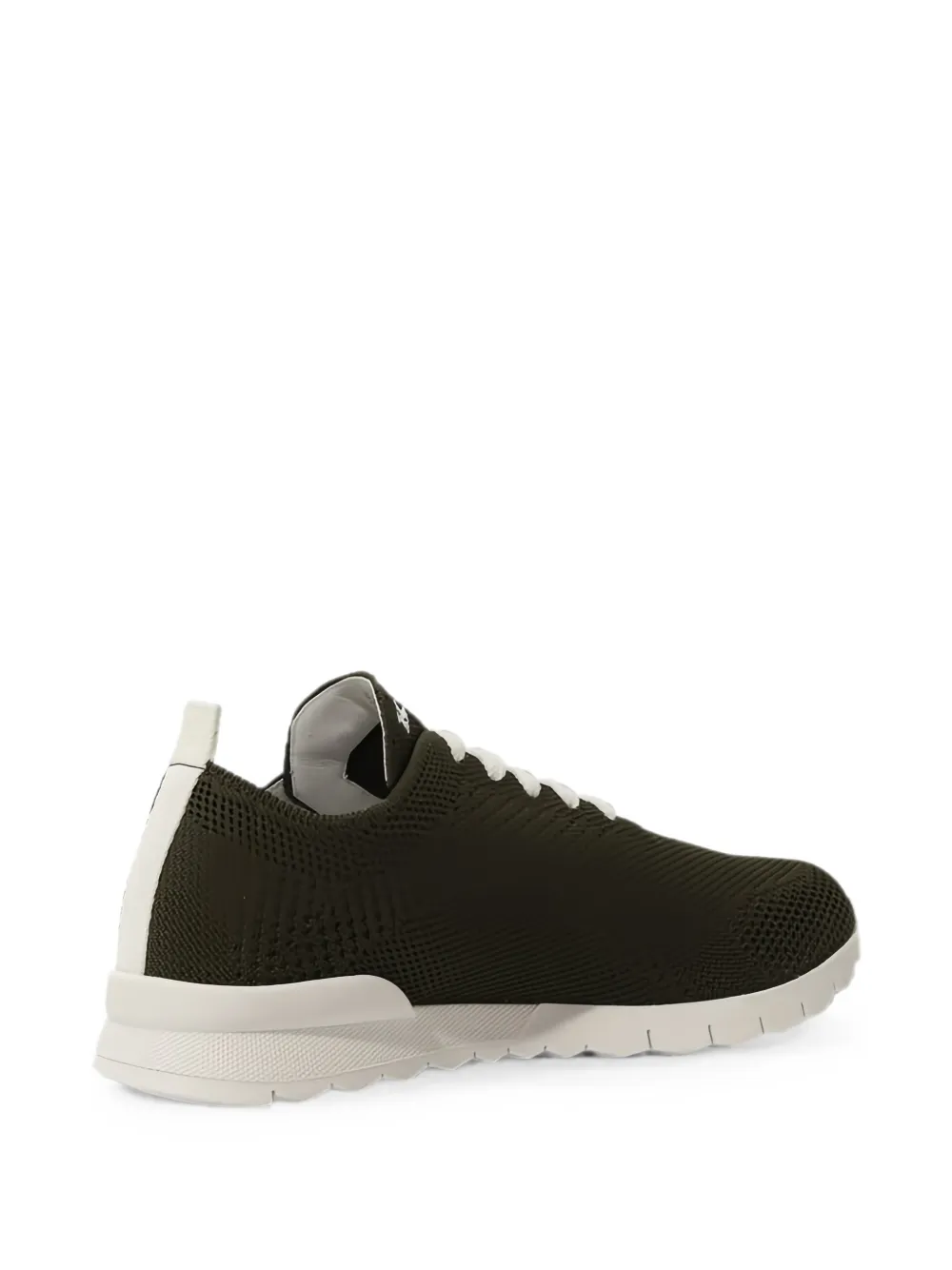 Kiton knitted lace-up sneakers Groen