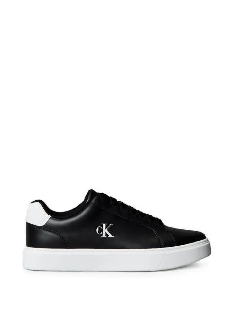 Calvin Klein tenis de piel con logo estampado