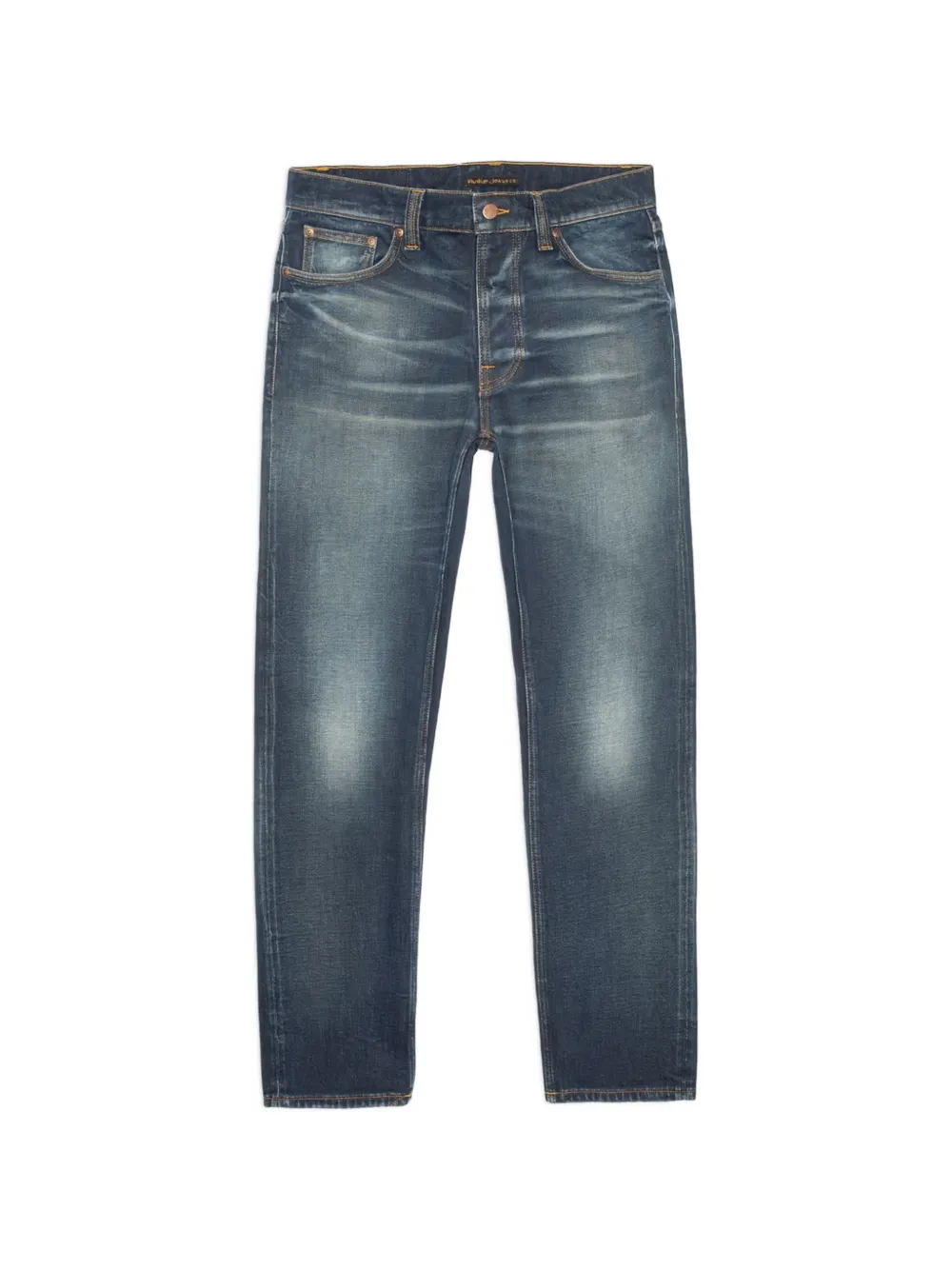Nudie Jeans Jeans Solid Ollie Lost con effetto schiarito - Blu