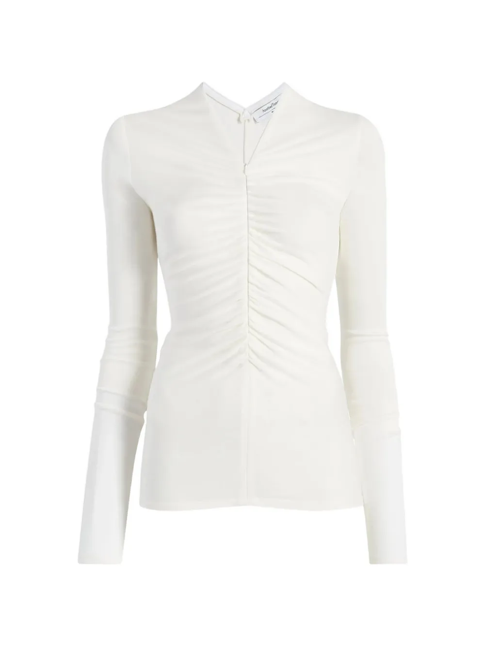 Another Tomorrow Blusa con scollo a V - Bianco