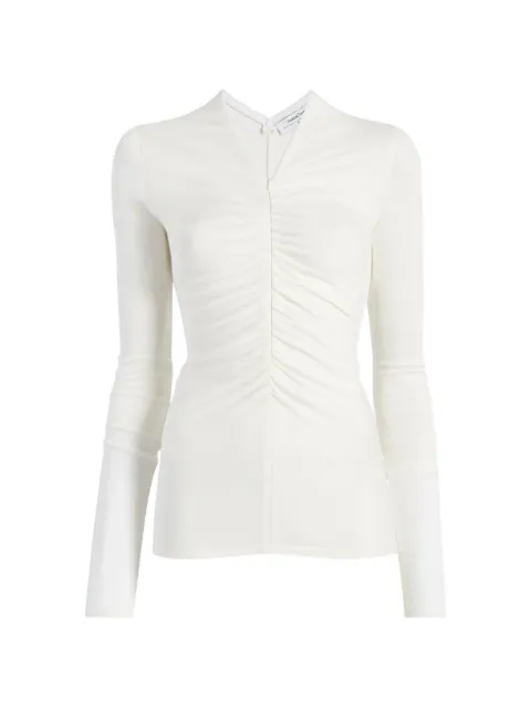 Another Tomorrow V-neck blouse