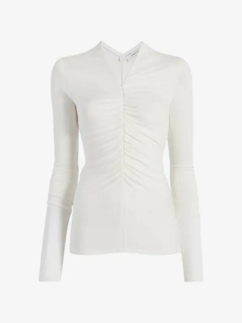 Another Tomorrow blusa con cuello en V