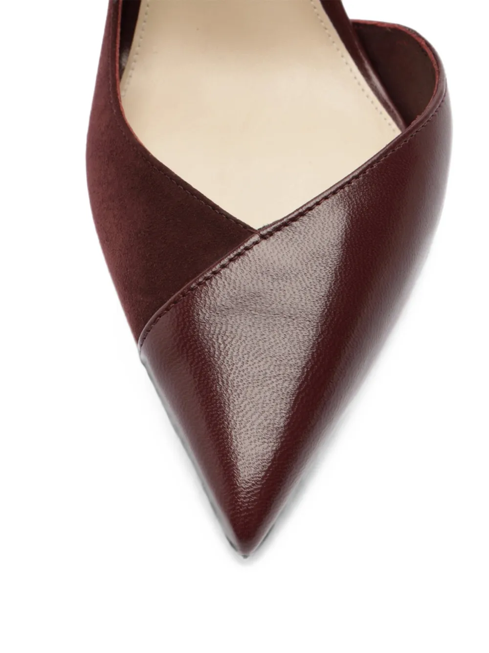 Alexandre Birman Patricia 85 suede-panel pumps Bruin