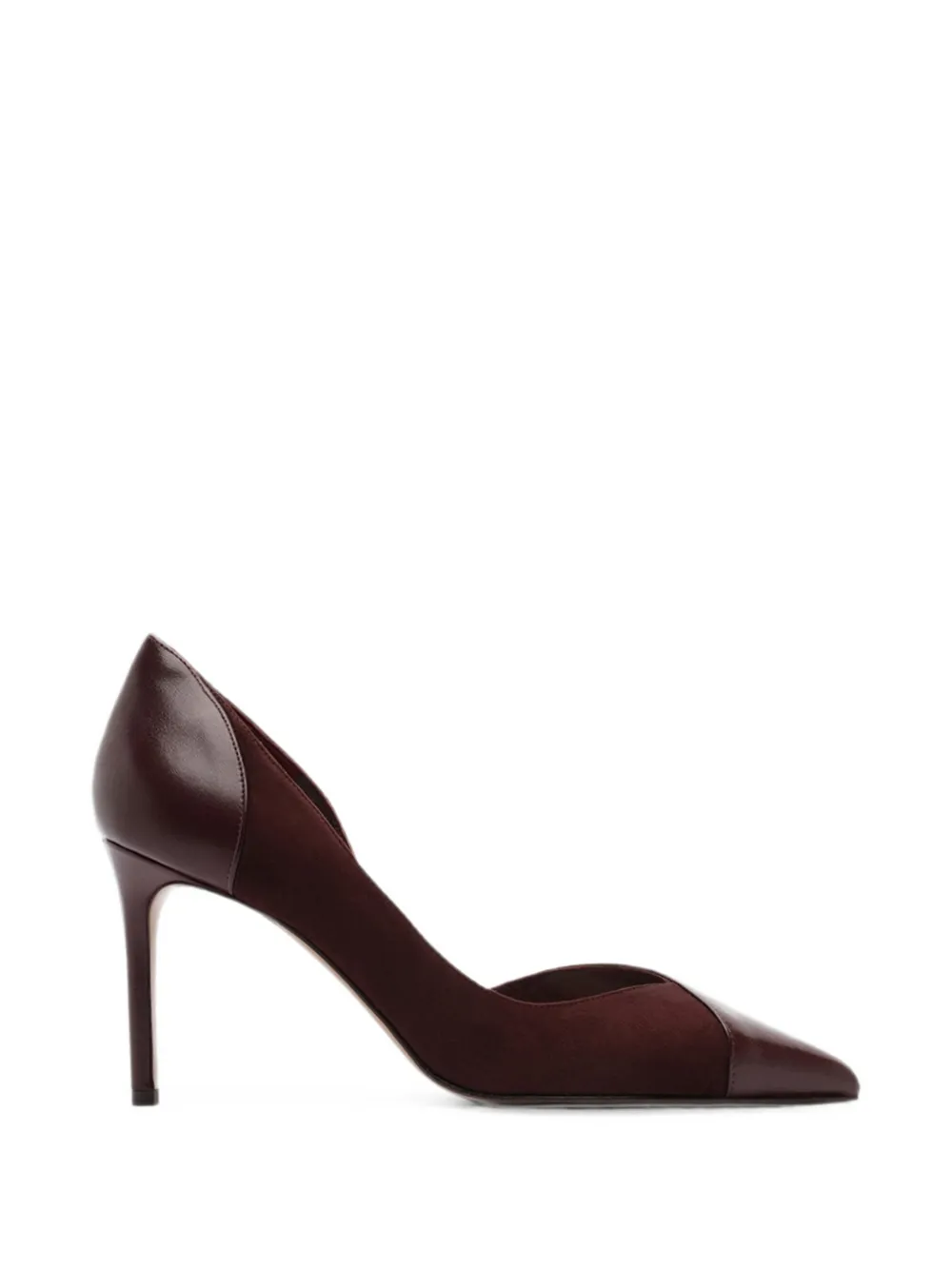 Alexandre Birman Patricia 85 suede-panel pumps Bruin